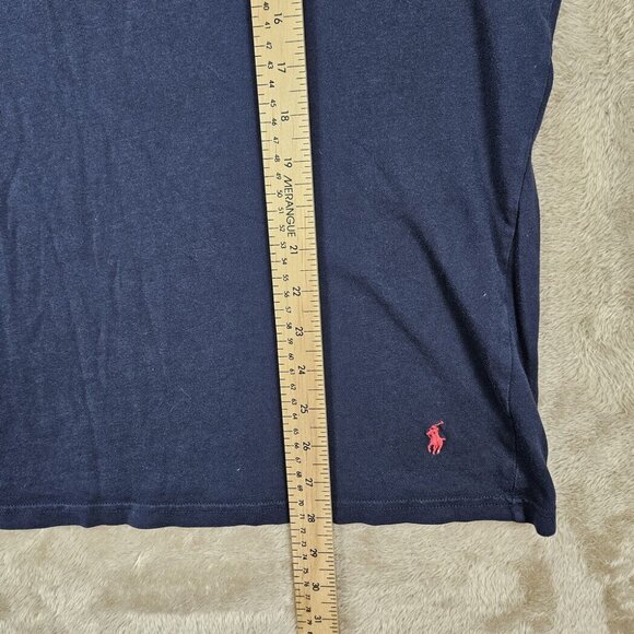 Polo Ralph Lauren T-Shirt Men's Size L Red Pony Logo Short Sleeve Blue - Picture 4 of 10